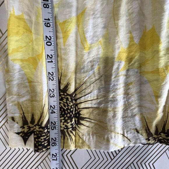 H&M Sunflower Jumpsuit Sz L Playsuit Romper Trouser Wide Leg Yellow Floral - Picture 8 of 11